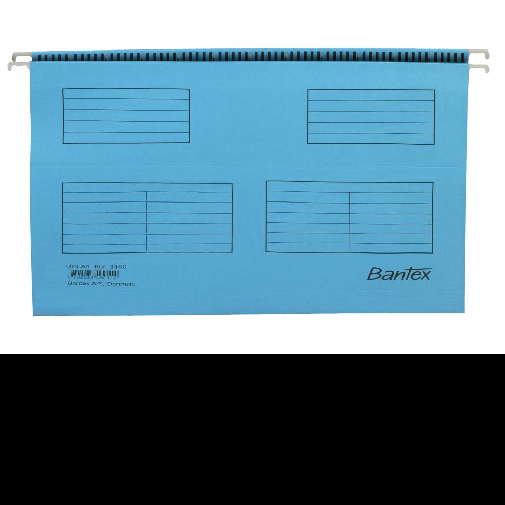 Dosar Suspendat Bantex Flex A4, Capacitate 100 File, Bagheta Metalica, Carton Blue Angel, Include Eticheta Si Porteticheta 5 Cm, Culoare Albastru Cobalt