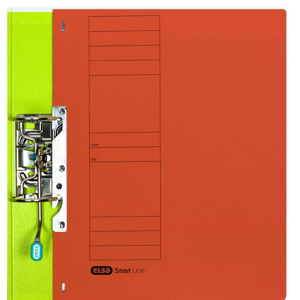 Dosar Incopciat Elba Smart A4 1/1, Carton Manila 250g/mp, Blue Angel, Capacitate 200 File, Culoare Portocaliu