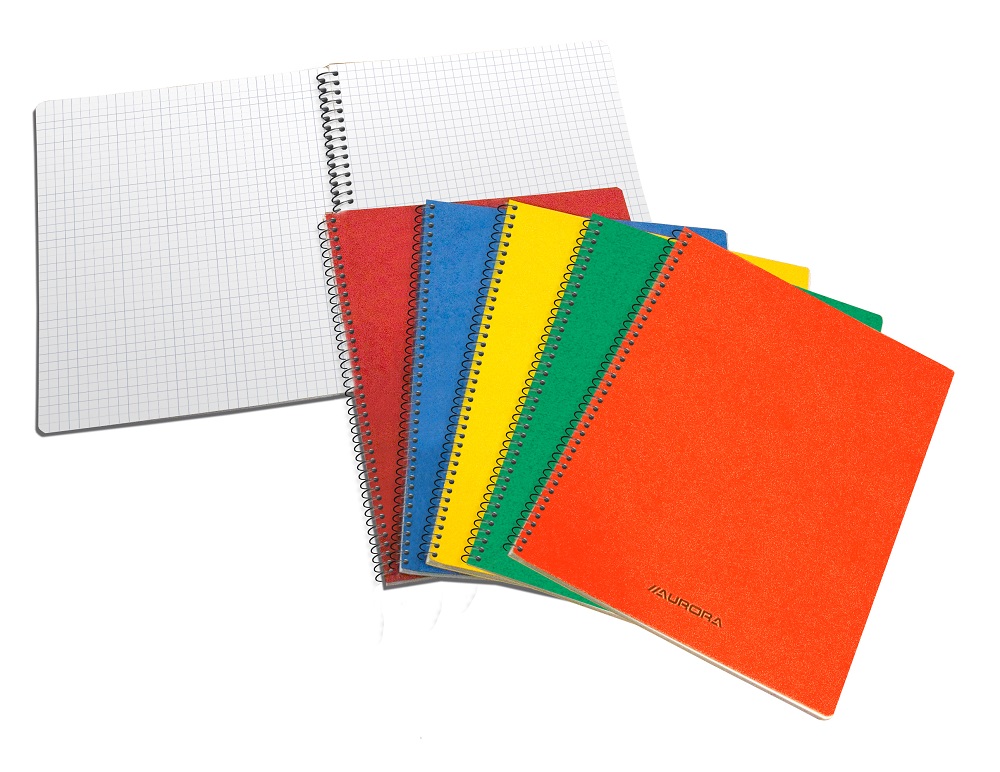 Caiet Cu Spirala, A5, 60 File - 80g/mp, Coperti Carton, Aurora Bur-o-class - Matematica