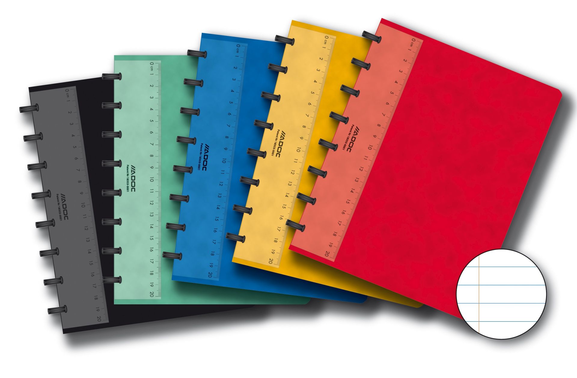 Caiet A5, 72 File - 90g/mp, Coperta Carton Color Embosat, Aurora Adoc - Dictando