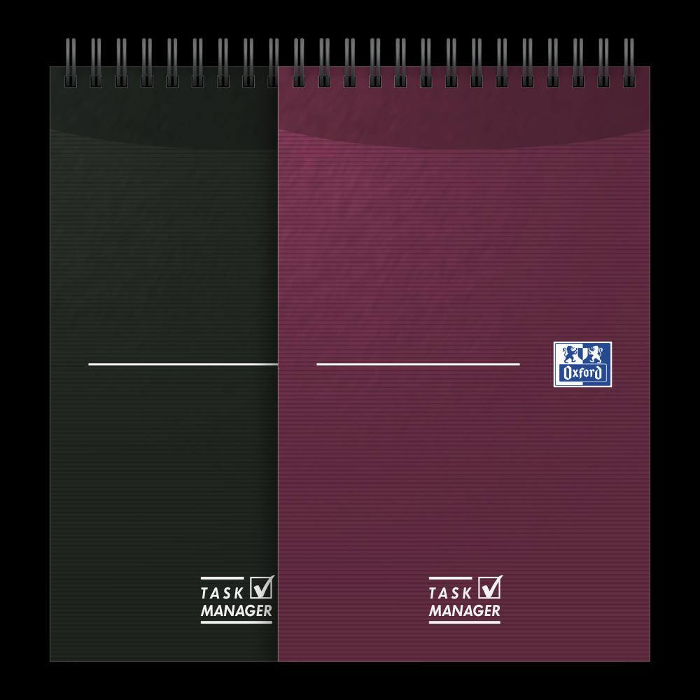 Organizator Oxford Office Essentials Task Manager Proiect, 12.5x20cm 70 F, Hartie Optik 90g/mp, Spira Dubla In Partea Superioara, Scribzee, Coperta Plastifiata Flexibila, Pefc, Margini Si Antet, Microperforatii, Dictando, Diverse Culori