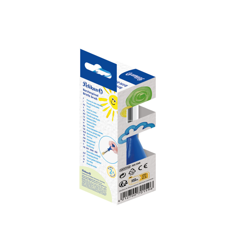 Pensula Pentru Copii Mici,  Cu Maner Gros Special Pentru Prinderea Palmara, 2 Ani+