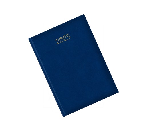 Agenda Datata Saptamanala Ro B5, 128 Pagini, Coperta Buretata, Culoare Albastru, 2025