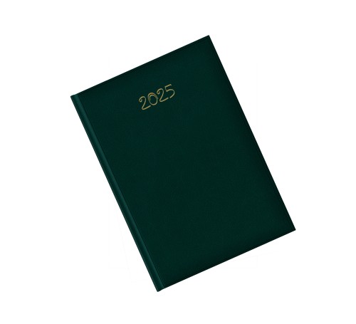 Agenda Datata Saptamanala Ro B5, 128 Pagini, Coperta Buretata, Culoare Verde, 2025