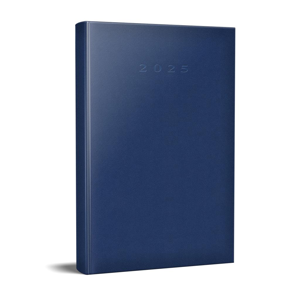 Agenda Datata Ro A5, 352 Pagini, Coperta Buretata, Culoare Albastru 2025