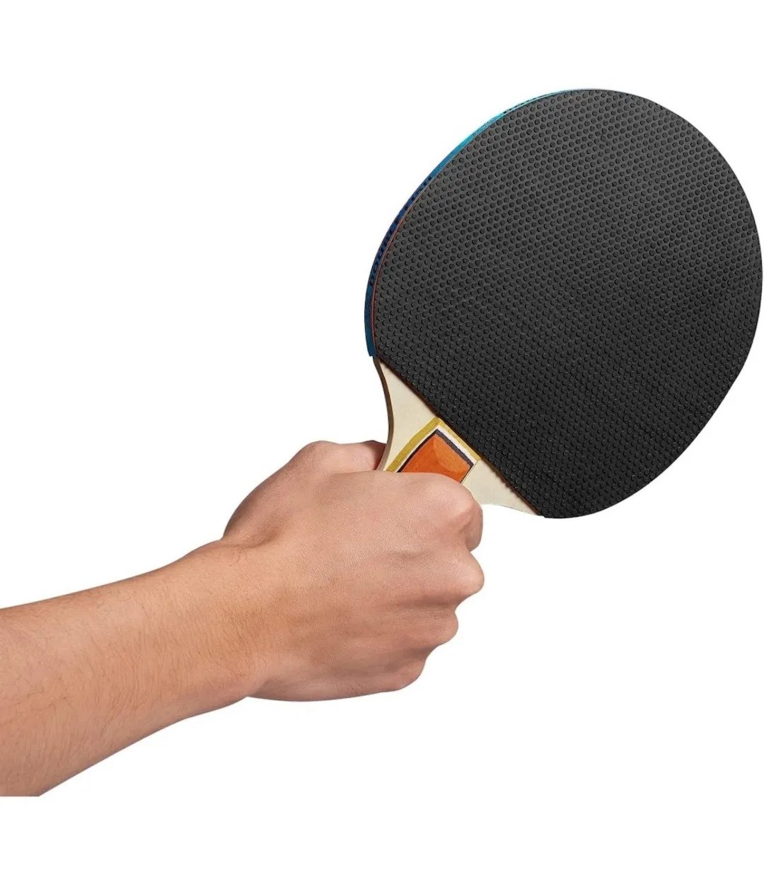 Set Tenis De Masa 2 Palete Si 3 Mingi De Ping Pong, Culoare Palete Rosu & Negru