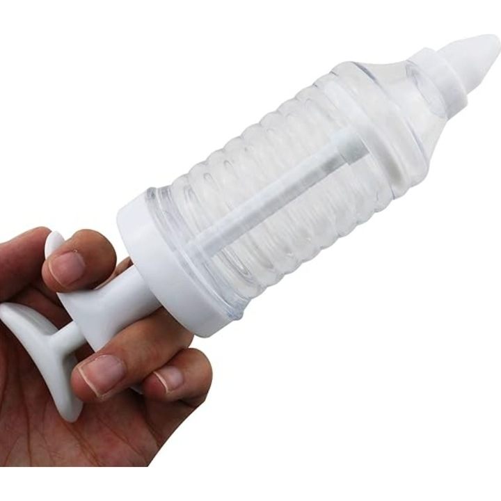 Siringa Pentru Ornat Cu 8 Capete, Recipient Transparent, Dimensiune 17x4.5 Cm, Culoare Multicolora