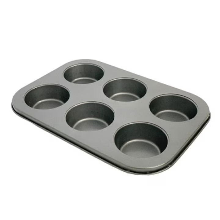 Tava din Teflon pentru Briose, 6 Forme, Dimensiune 27x19 cm
