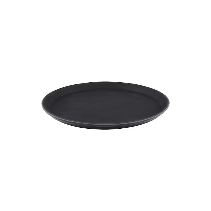 Tava Plastic Rotunda, Diametru 28 Cm, Culoare Neagra, Tava De Plastic Pentru Servire