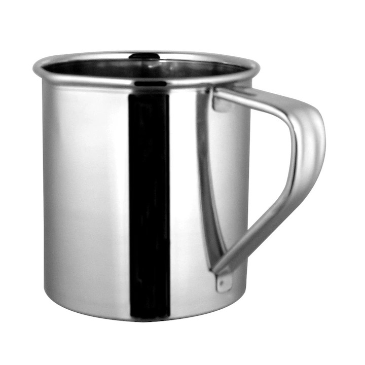 Cana Din Inox, Diametru 9 Cm, Inaltime 7 Cm
