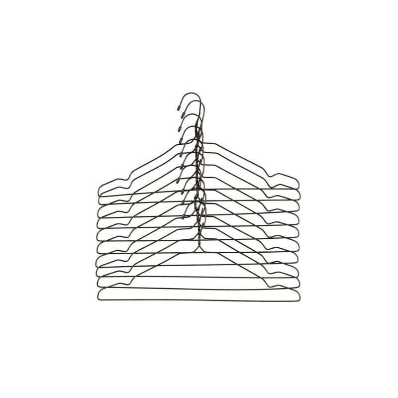 Set 10 Umerase Metalice, Culoare Gri, Dimensiune 41 X 20 Cm