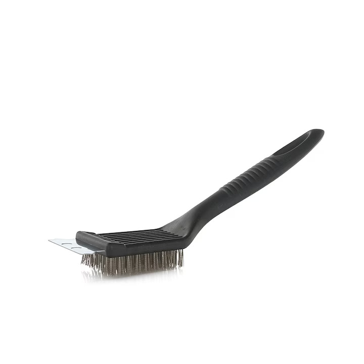 Perie De Sarma 2 In 1 Cu Racleta Pentru Curatarea Gratarului