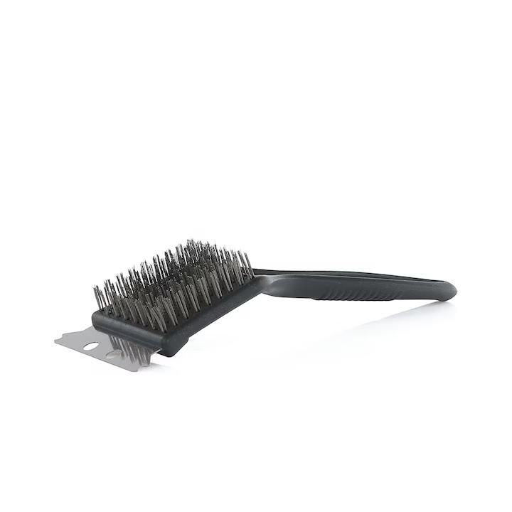 Perie De Sarma 2 In 1 Cu Racleta Pentru Curatarea Gratarului