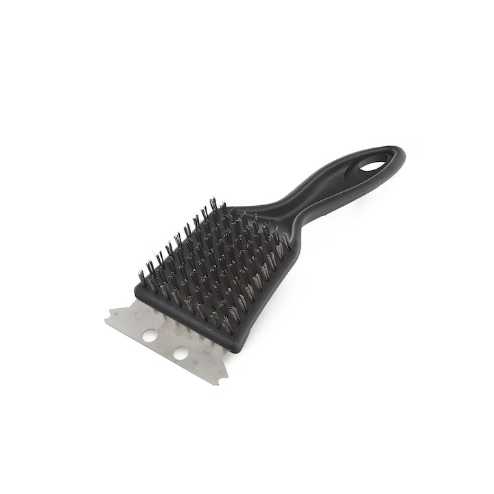 Perie De Sarma 2 In 1 Cu Racleta Pentru Curatarea Gratarului