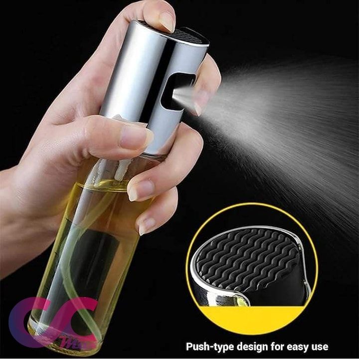 Sticla Cu Pulverizator Pentru Ulei, Otet Sau Alte Lichide, Capac Din Inox, Capacitate 100 Ml