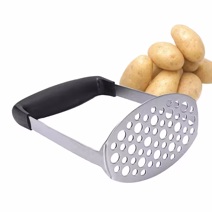 Zdrobitor Pentru Legume Din Inox, Dimensiune 17.5 X 11 Cm, Culoare Argintiu