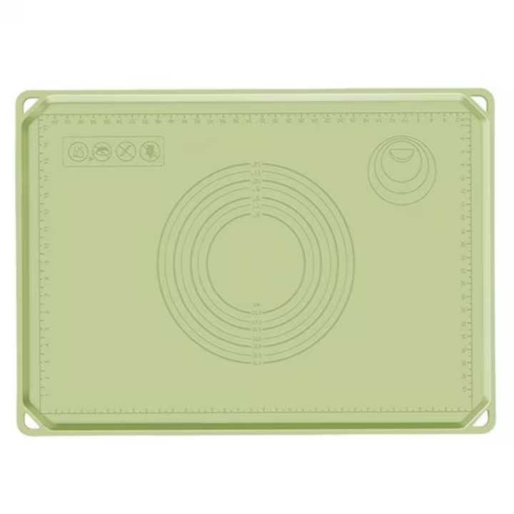 Plansa Pentru Aluat Din Silicon, Dimensiune 50 X 40 Cm, Culoare Verde