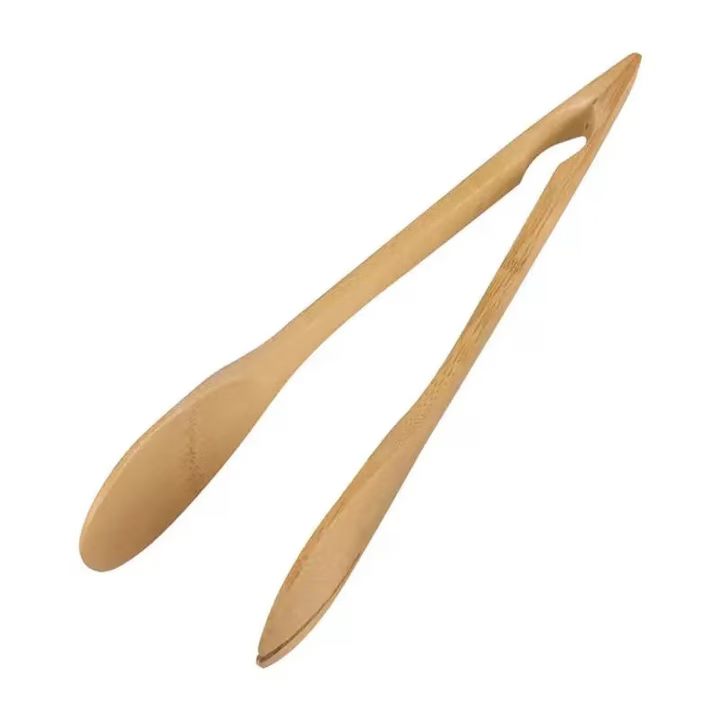 Cleste Multifunctional Din Bambus, Dimensiune 30 Cm, Pentru Servit Salata, Prajituri Sau Alte Preparate
