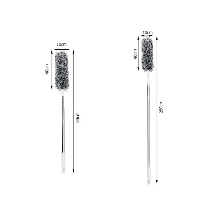 Pamatuf Cu Maner Telescopic Pentru Praf, Lungime 80 - 280 Cm, Culoare Gri, Dimensiuni Pamatuf 40 X 10cm