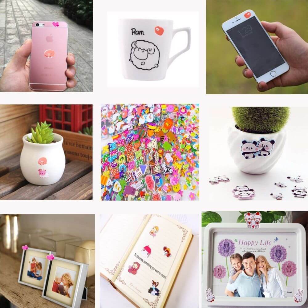 Abtibilduri DACO Lipeste si Zambeste, Model Catei, Multicolor, 68 Buc/Set, Autocolante Copii, Stickere Decorative, Stickere pentru Copii, Abtibilduri Copii, Abtibilduri pentru Mobila, Autocolante Mobilier, Autocolante Decorative