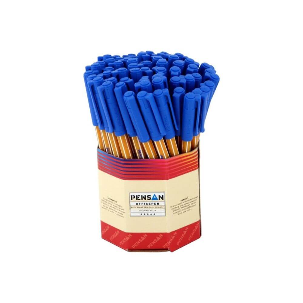 Pixuri PENSAN OFISPEN, Varf 1 mm, 60 Buc/Set, Albastre, Corp de Plastic cu Capac, Pixuri de Unica Folosinta, Pixuri Scolare, Pixuri Albastre, Pix Albastru, Pixuri pentru Scoala, Pixuri Colorate, Set Pixuri Colorate, Set de Pixuri, Pix Colorat