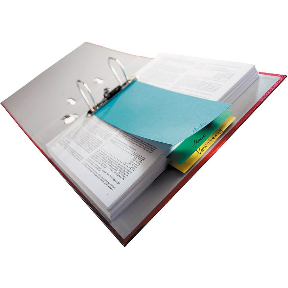 Set 100 Separatoare Carton Ecada pentru Documente, 10.5x24 cm, 160 g/mÂ², Rosii, Separator pentru Documente, Separator Documente Carton, Separator Documente, Set Separator Documente