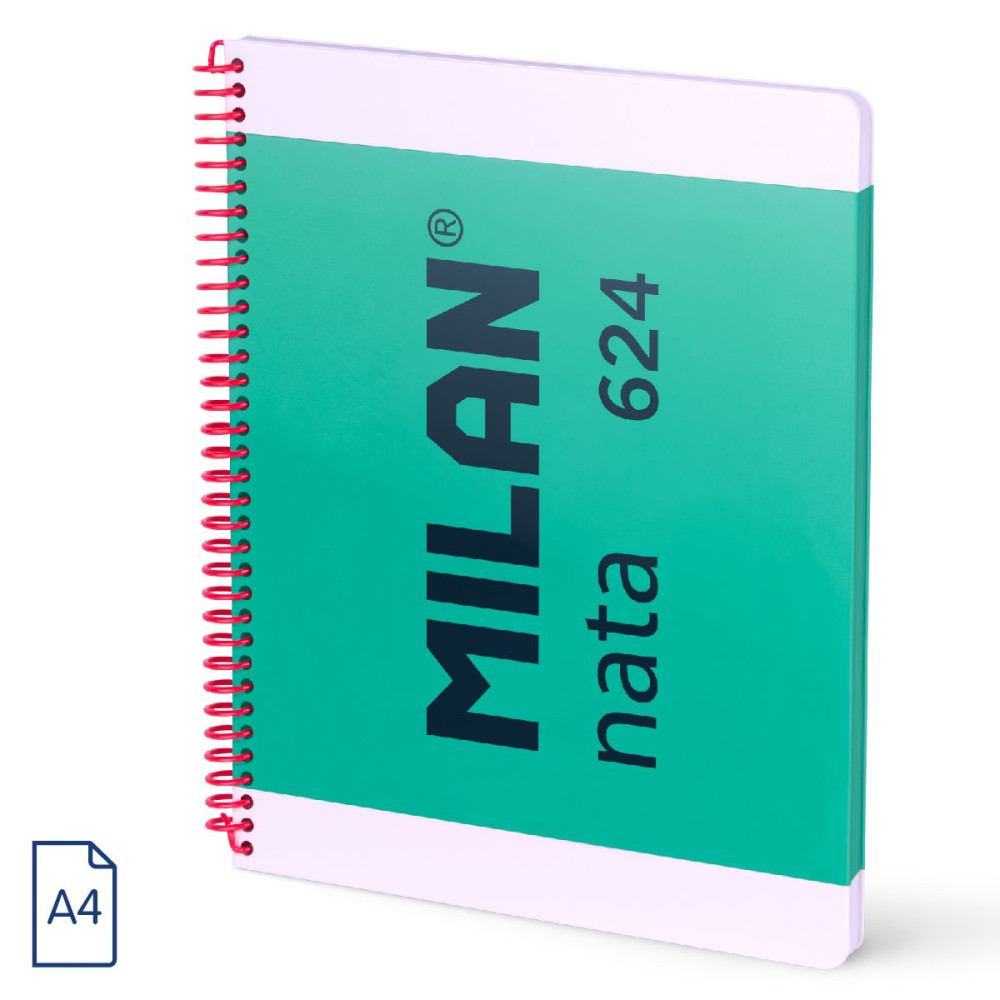 Caiet A4 80 File Ar Spira Milan Verde Nata 57043e80gr
