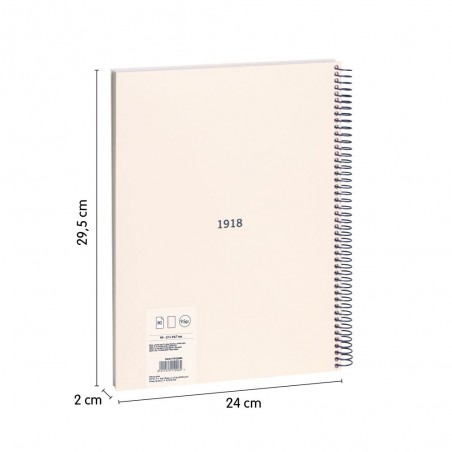 Caiet A4 80 File Velin Spira Milan Bej 430 57141e80bg