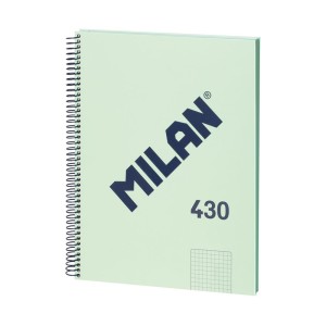 Caiet a4 80 file ar spira milan verde