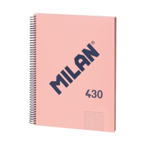 Caiet a4 80 file ar spira milan roz Caiet a4 80 file ar spira milan roz
