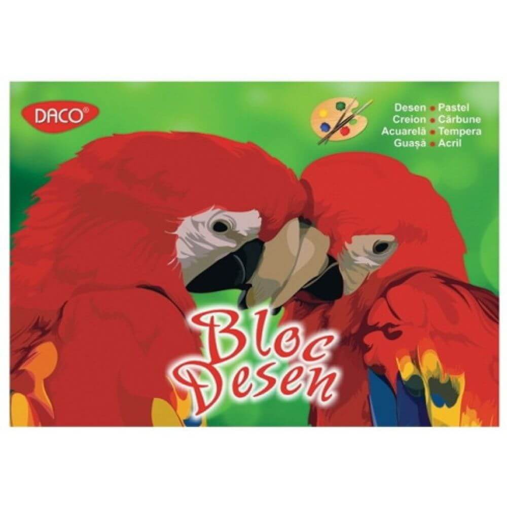 Bloc A3 pentru Desen DACO, 16 File, 170 g/mÂ², Hartie Alba, Bloc Hartie, Bloc Hartie DACO, Bloc A3, Bloc Hartie Alba, Bloc Notes, Bloc Desen, Materiale Arta, Hartie Alba pentru Desen, Materiale Arta