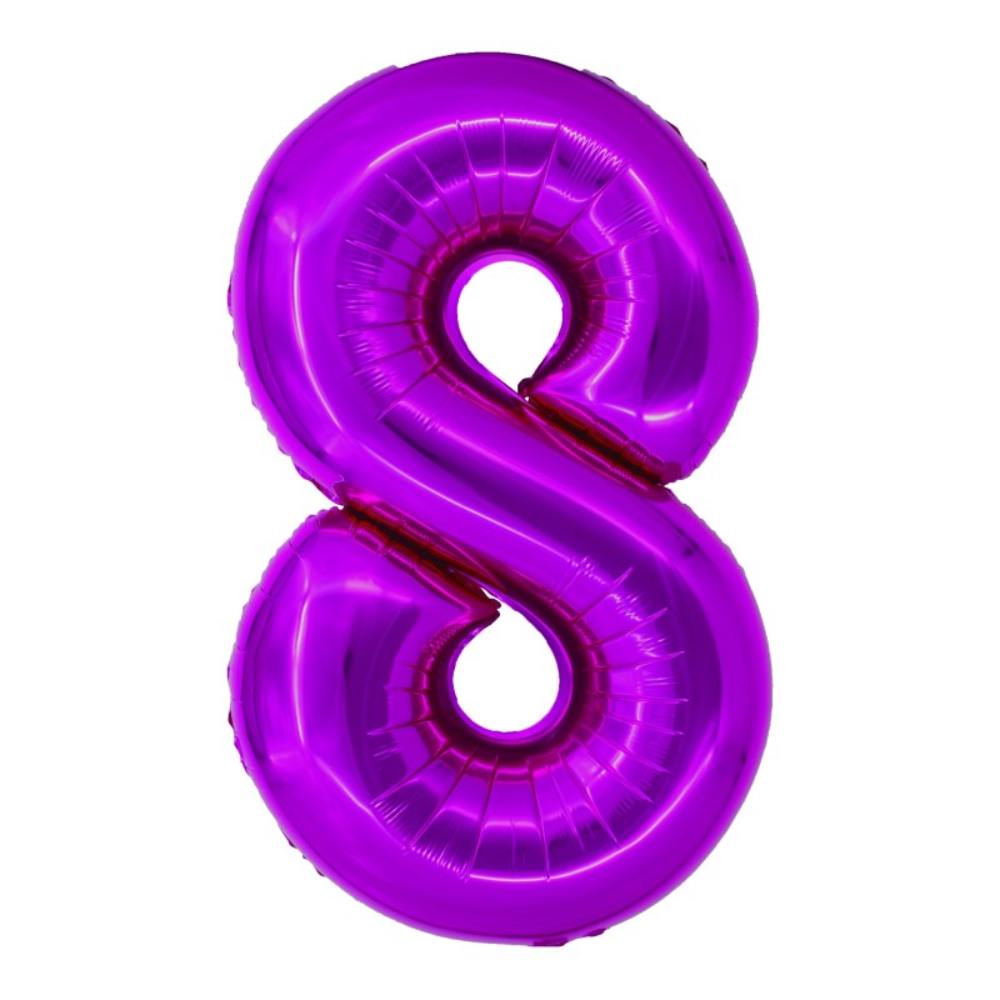Balon Folie Cifra 8 Roz Daco, 100 cm Balon Folie Cifra 8 Roz Daco, 100 cm