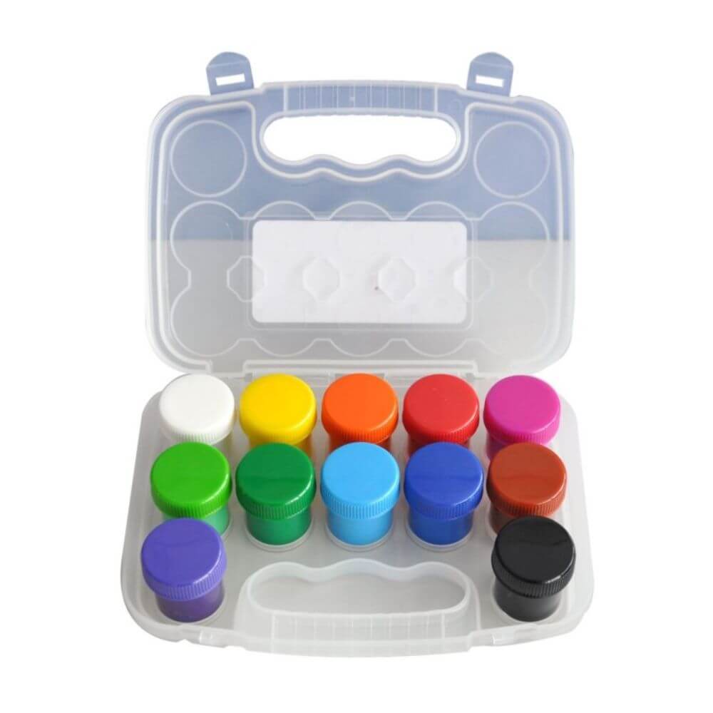 Culori Guasa DACO, 12 Culori/Set, 20 ml/Tub, Model Brilia, Culori Guase, Vopsea Guasa, Vopsele Guase, Guasa Set, Culori pentru Pictat Lavabile, Culori Pictura, Culori pentru Desen