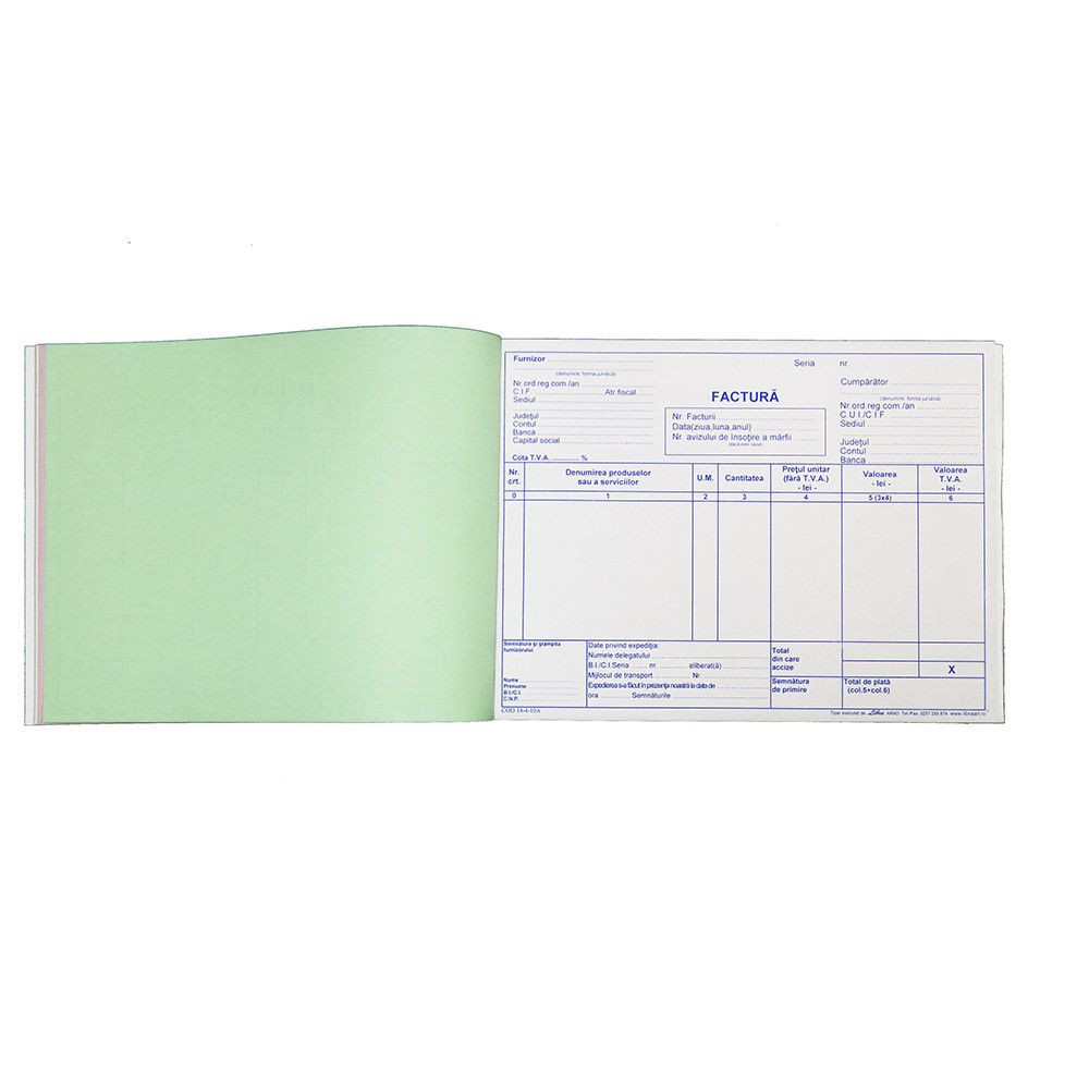 Factura A5 3ex 150 F Nepers. Cu Tva L03424