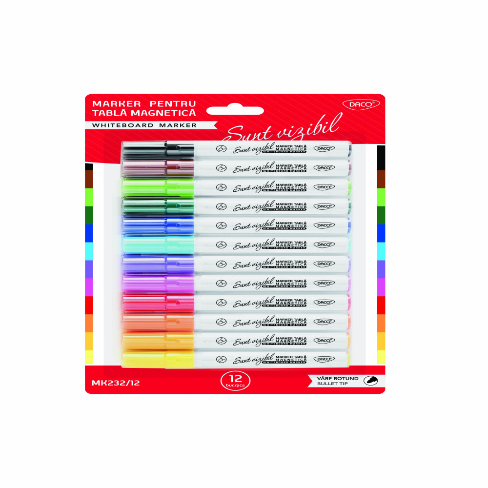 Marker Tabla Magnetica Set 12 Daco Mk232/12