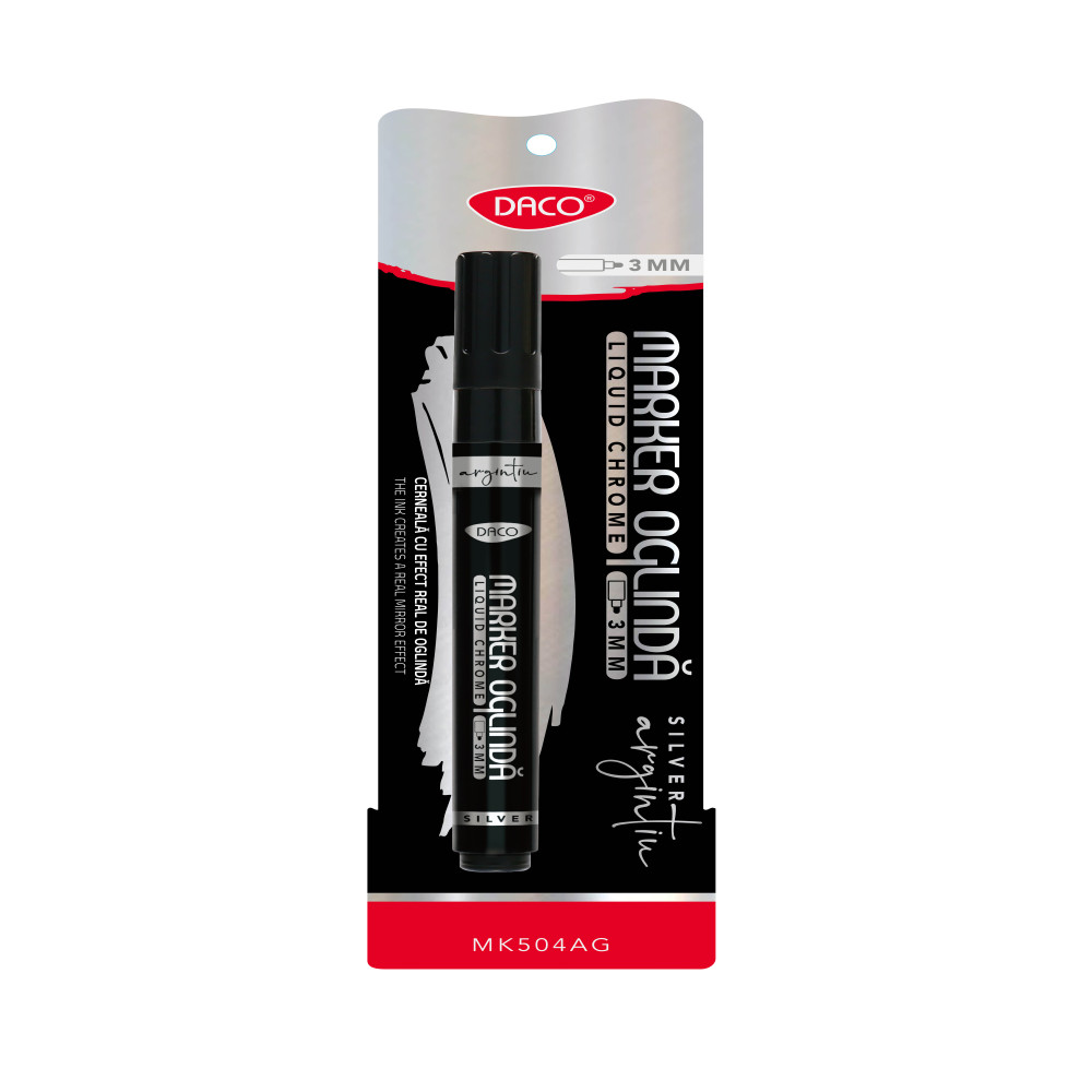 Marker Acrilic Oglinda Argintiu Daco Mk504ag