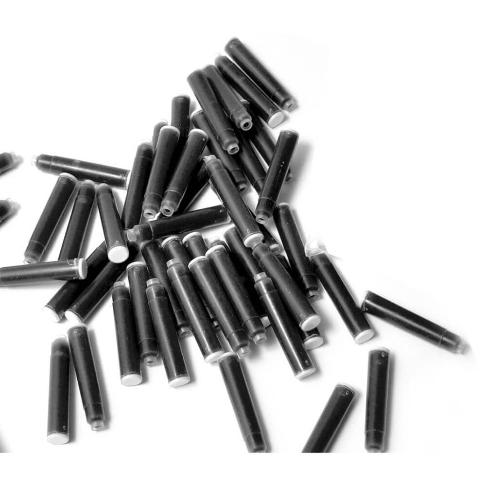 Patroane Scurte Cerneala, Albastru, 100 Buc/Set, Rezerva pentru Stilou, Rezerve Patroane pentru Stilouri, Patroane Cerneala Albastre, Rezerve cu Cerneala Albastra, Rezerva Patron Albastru, Rezerve de Cerneala