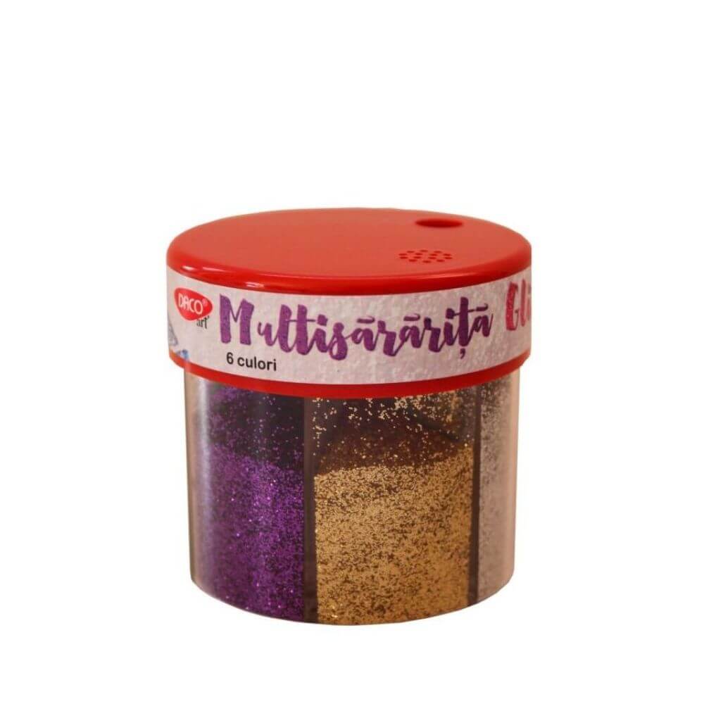 Pudra Glitter Multisararita DACO, 6 Buc/Set, 6 Culori Diferite, 50 g/Tub, Pudra Glitter 6 Culori, Multisararita Daco, Pudra Glitter 50 g, Pudra Sclipici, Sclipici Colorat, Glitter Colorat, Pudra Glitter Colorata, Sclipici Multicolor.