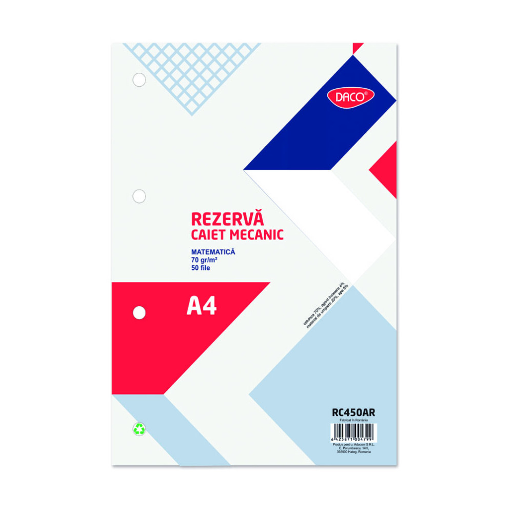 Rezerva Caiet Mecanic A4 50 File Daco Ar Rezerva Caiet Mecanic A4 50 File Daco Ar