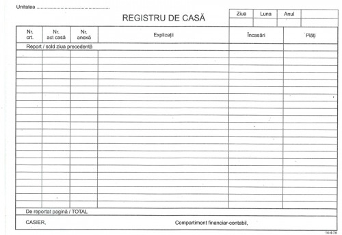 Registru De Casa A4 Autocopiativ Orizontal L03288