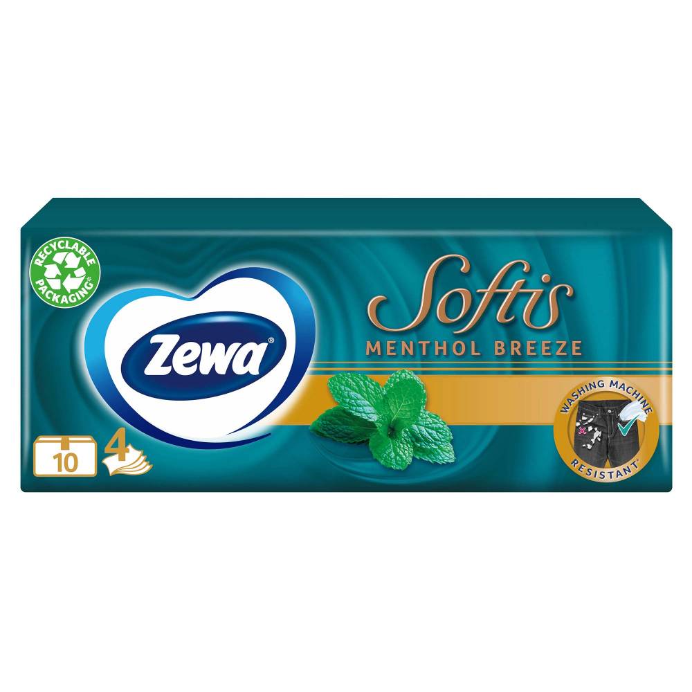Servetele Zewa Softis Menthol, 4 Straturi, 10 Pac/Set