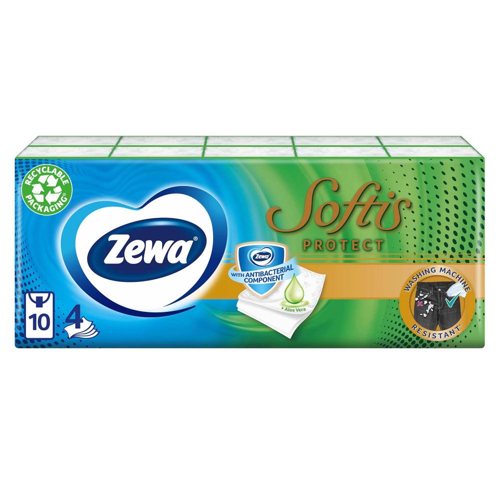 Servetele Zewa Softis Protect, 4 Straturi, 10 Pac/Set