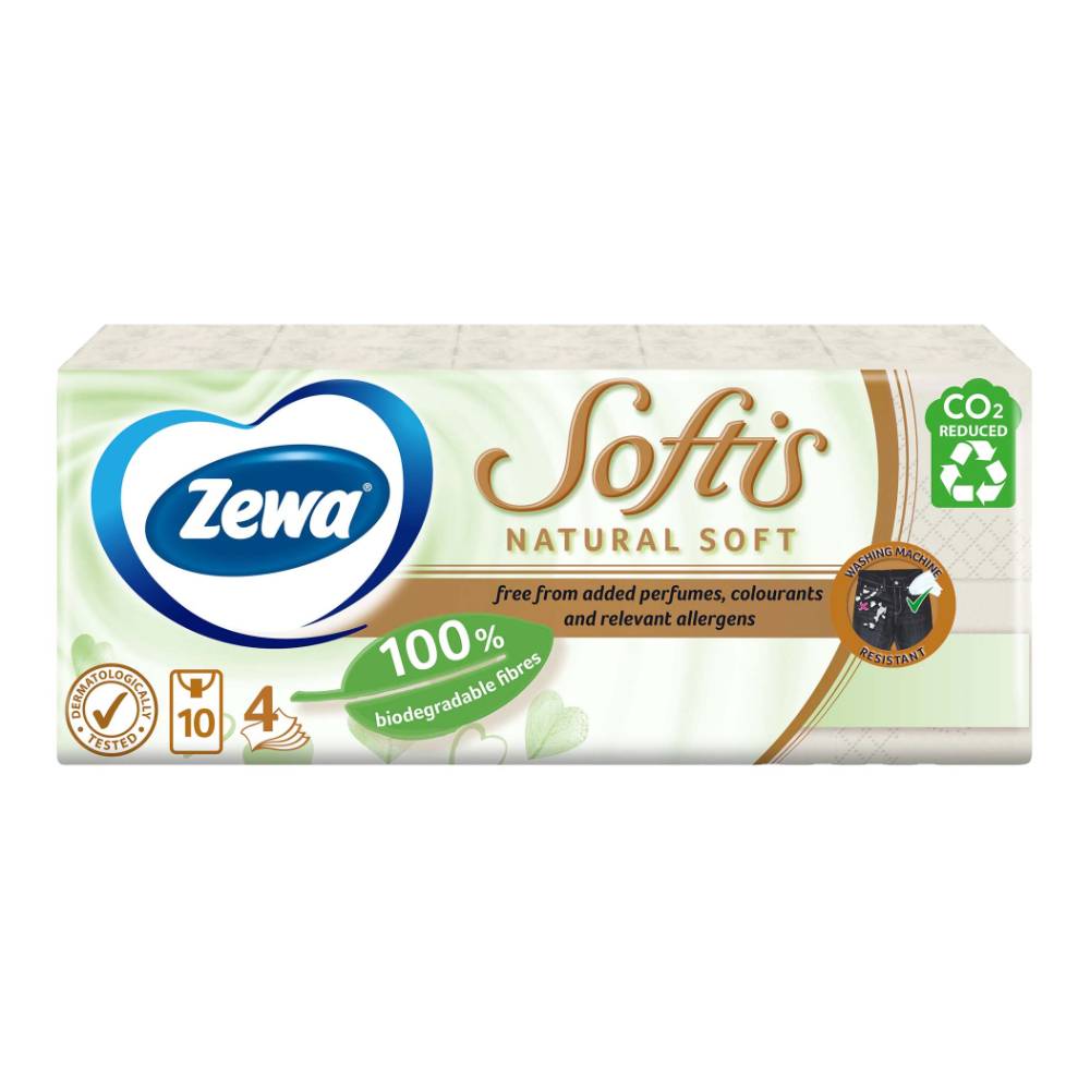 Servetele Zewa Softis Natural Soft, 4 Straturi, 10 Pac/Set