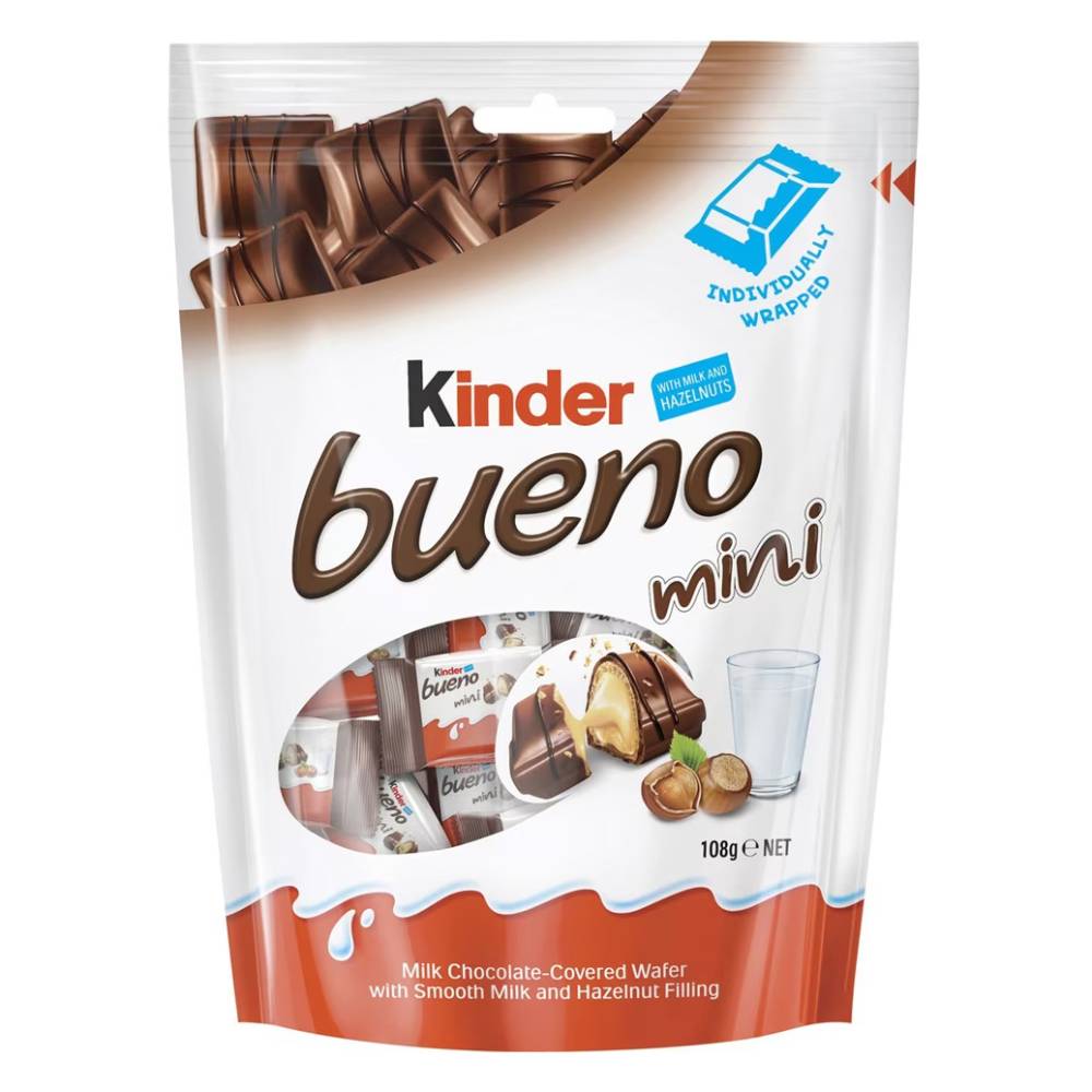 Napolitana cu Ciocolata Kinder Bueno Mini, 108 g