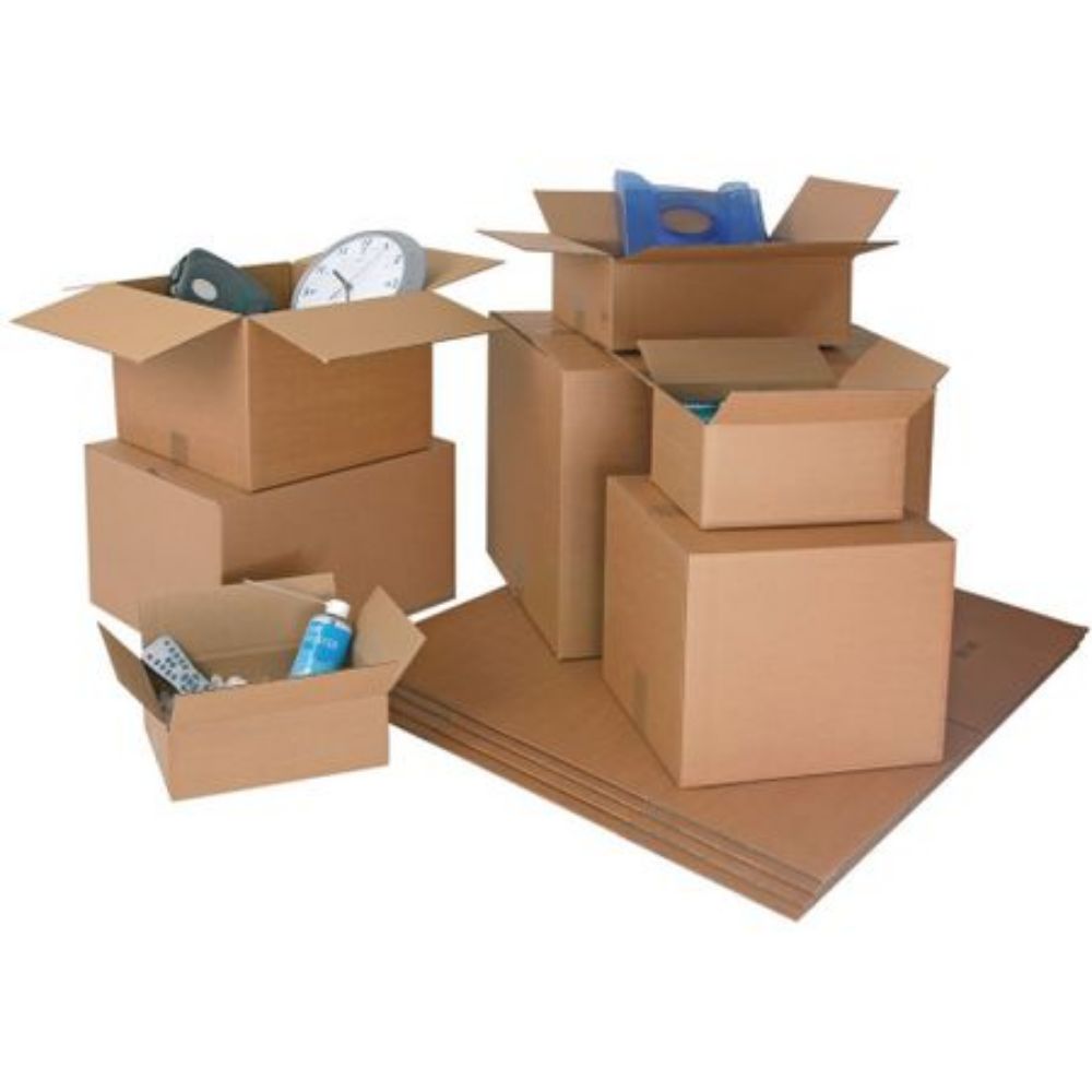 Set 10 Cutii Clasice, 420x130x280 mm, Carton Natur Ondulat in 3 Straturi, Cutie Clasica, Cutie pentru Ambalare si Depozitare, Cutie Carton, Cutie Transport, Arhivare si Organizare, Cutie Clasica Carton, Cutii Clasice din Carton, Cutie Simpla Carton