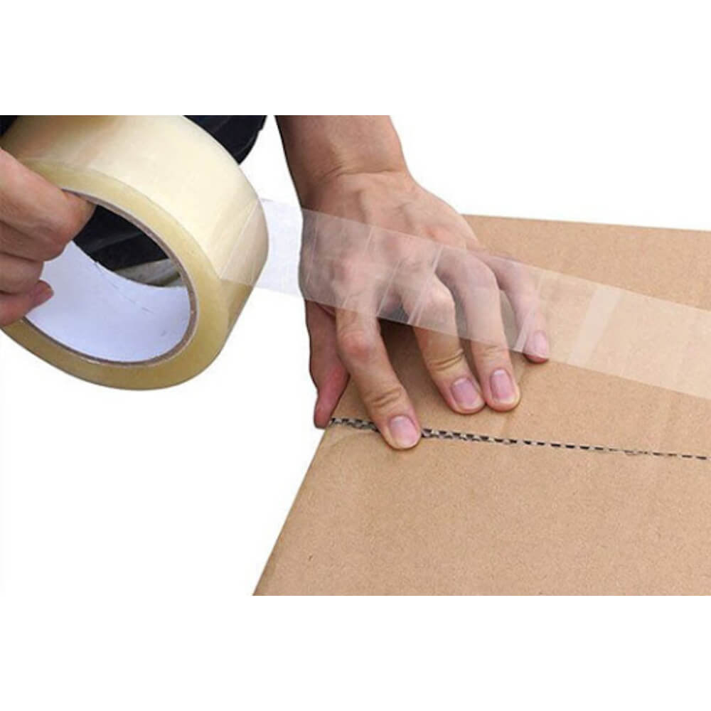 Banda Adeziva Transparenta Adeziv Solvent, Dimensiune 48mm x 60m