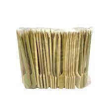 Bete din Lemn de Bambus pentru Frigarui cu Paleta, 100 Buc/Set, Lungime 25 cm