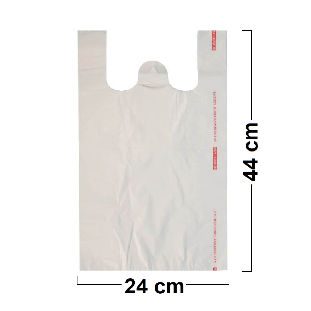 Pungi Biodegradabile Albe 24x6x44, 500 Buc/Bax - Sacose Ecologice