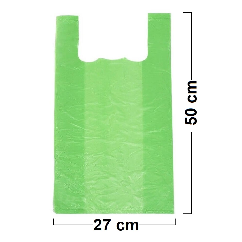 Pungi Biodegradabile Verzi 27x8x50, 500 Buc/Bax - Ambalaje Reciclabile si Ecologice