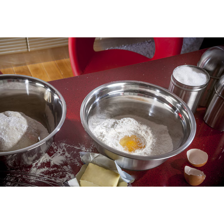 Bol Din Inox Satinat Cu Baza Antiaderenta Din Silicon, Dimensiune 22 Cm